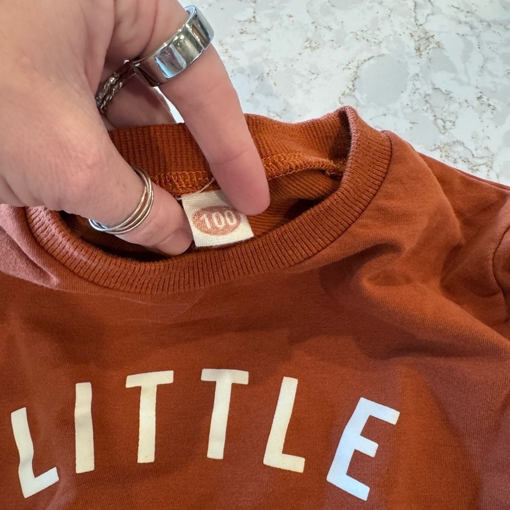 Little Dude Kids Sweatshirt - Rust - Picture 3 of 5